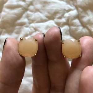Peach pink Kate Spade over size stud earrings